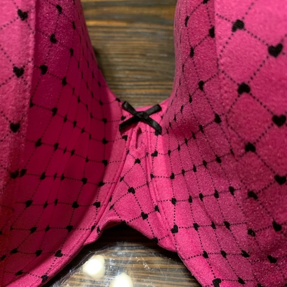 SOLD!!  Pink & Black Cacique 46DDD Underwire Bra - Picture 11 of 12